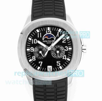 Swiss Replica Patek Philippe Aquanaut Luce 5261 Black Dial Annual Calendar Watch 